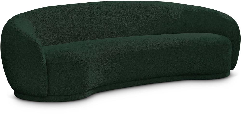 Meridian Furniture - Hyde Green Boucle Fabric Sofa - 693Green-S veiw 1