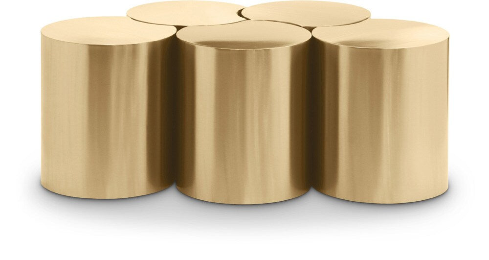 Meridian Furniture - Dimple Gold Coffee Table - 5Pc - 99081Gold-5C veiw 1