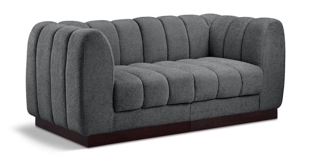 Meridian Furniture - Quinn Grey Chenille Fabric Modular Sofa - 2Pc - 124Grey-S69 veiw 1