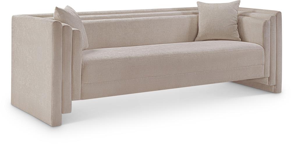 Meridian Furniture - Everett Beige Chenille Fabric Sofa - 44068Beige-S veiw 1
