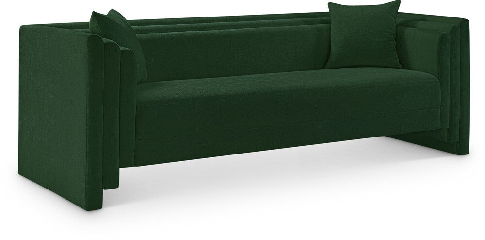 Meridian Furniture - Everett Green Chenille Fabric Sofa - 44068Green-S veiw 1