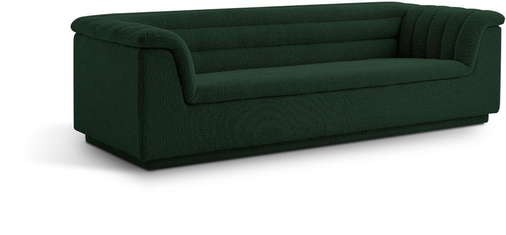 Meridian Furniture - Cascade Green Boucle Fabric Sofa - 191Green-S veiw 1