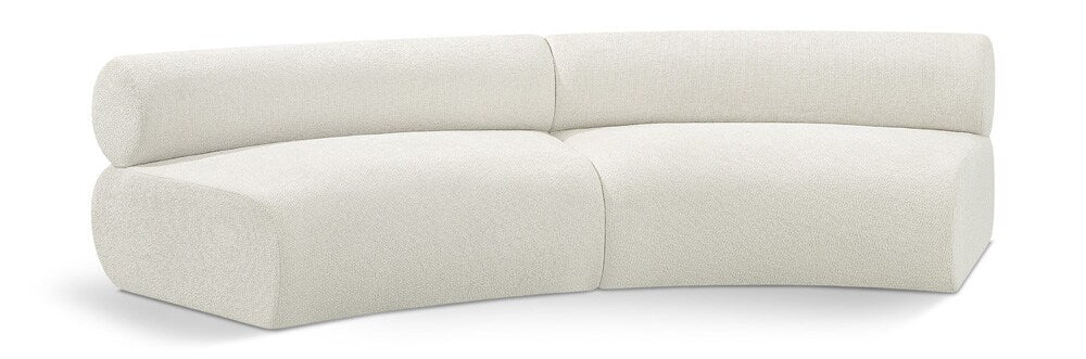 Meridian Furniture - Bale Cream Chenille Fabric Modular Sofa - 2Pc - 114Cream-S2A veiw 1