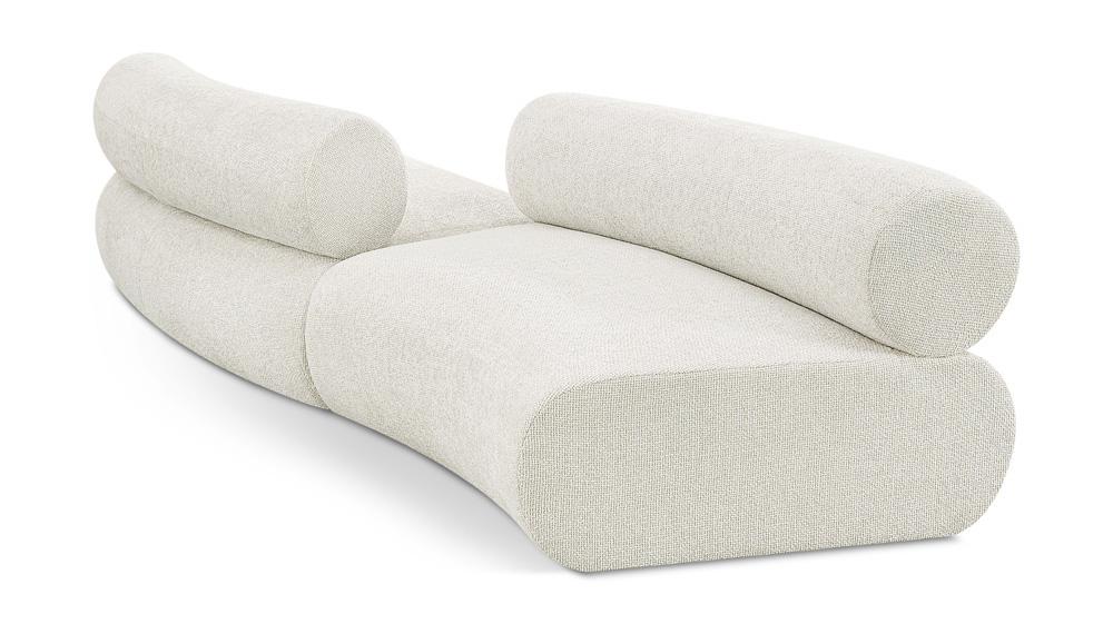 Meridian Furniture - Bale Cream Chenille Fabric Modular Sofa - 2Pc - 114Cream-S2B veiw 1