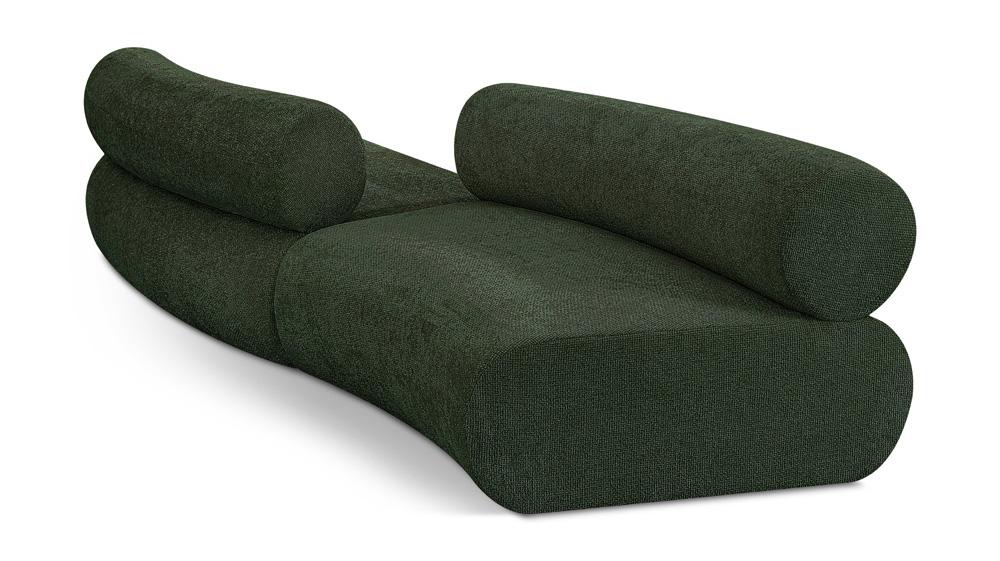 Meridian Furniture - Bale Green Chenille Fabric Modular Sofa - 2Pc - 114Green-S2B veiw 1