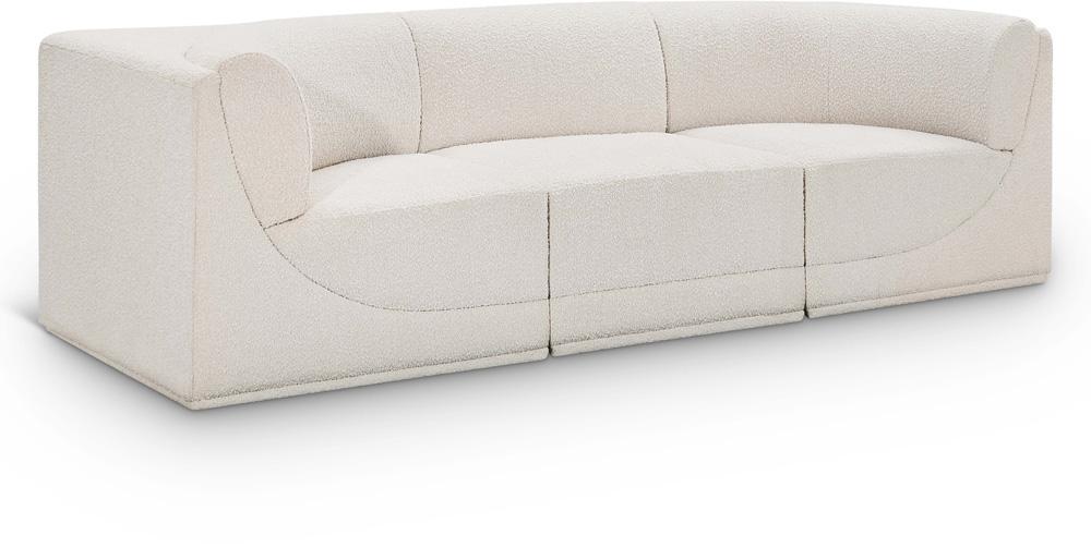 Meridian Furniture - Ollie Cream Boucle Fabric Modular Sofa - 3Pc - 118Cream-S98 veiw 1