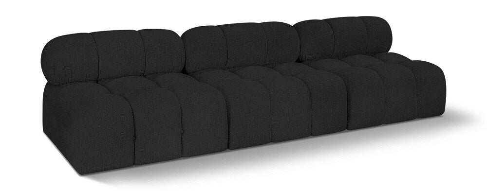 Meridian Furniture - Ames Black Boucle Fabric Modular Sofa - 3Pc - 611Black-S102B veiw 1