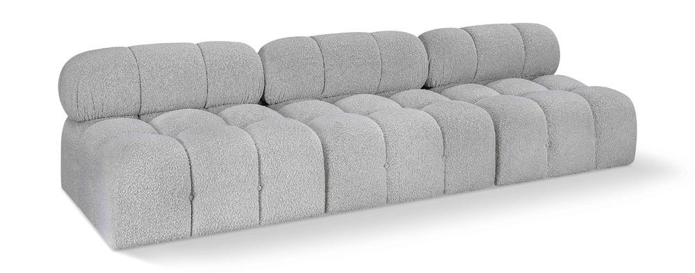 Meridian Furniture - Ames Grey Boucle Fabric Modular Sofa - 3Pc - 611Grey-S102B veiw 1