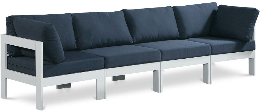 Meridian Furniture - Nizuc Navy Water Resistant Fabric Outdoor Patio Modular Sofa - 4Pc - 375Navy-S120A veiw 1
