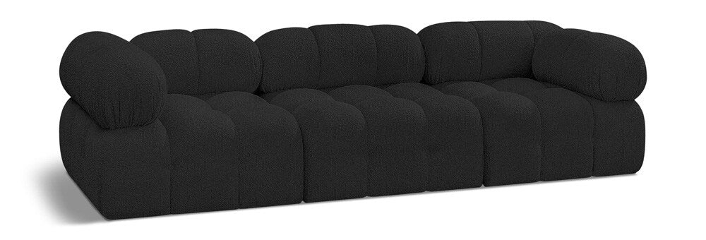 Meridian Furniture - Ames Black Boucle Fabric Modular Sofa - 3Pc - 611Black-S102A veiw 1