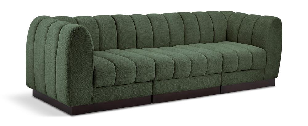 Meridian Furniture - Quinn Green Chenille Fabric Modular Sofa - 3Pc - 124Green-S101 veiw 1