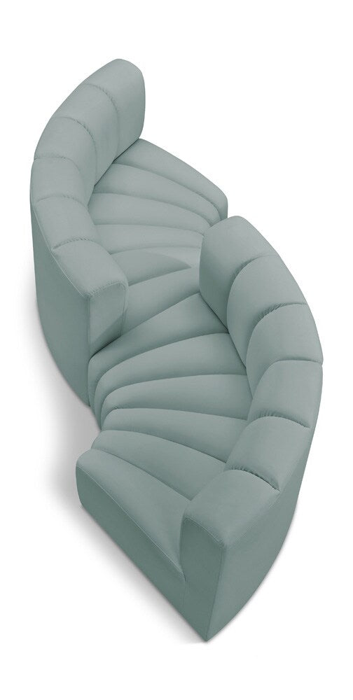 Meridian Furniture - Arc Mint Green Vegan Leather Modular Sofa - 4Pc - 101Mint-S4F veiw 1