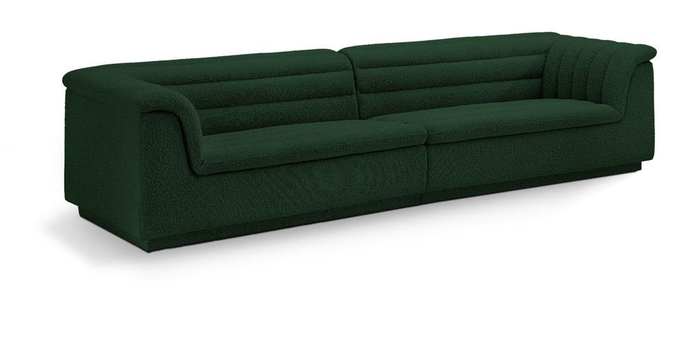 Meridian Furniture - Cascade Green Boucle Fabric Modular Sofa - 2Pc - 193Green-S119 veiw 1