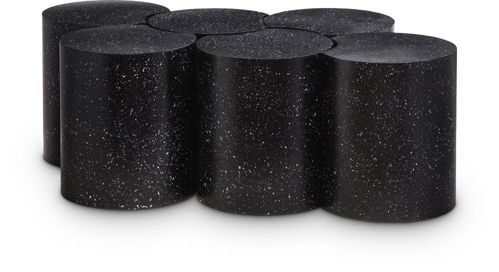 Meridian Furniture - Dimple Black Coffee Table - 6Pc - 99084Black-6D veiw 1
