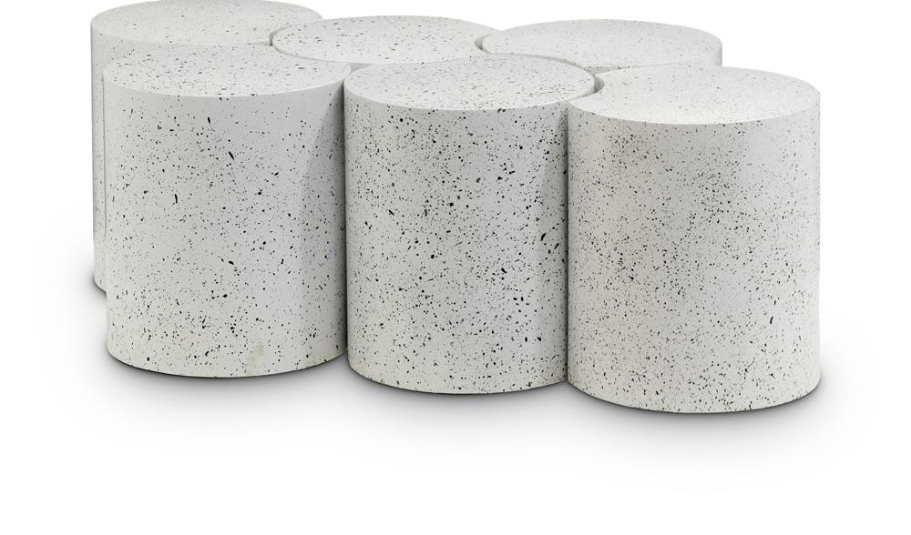 Meridian Furniture - Dimple White Coffee Table - 6Pc - 99084White-6D veiw 1
