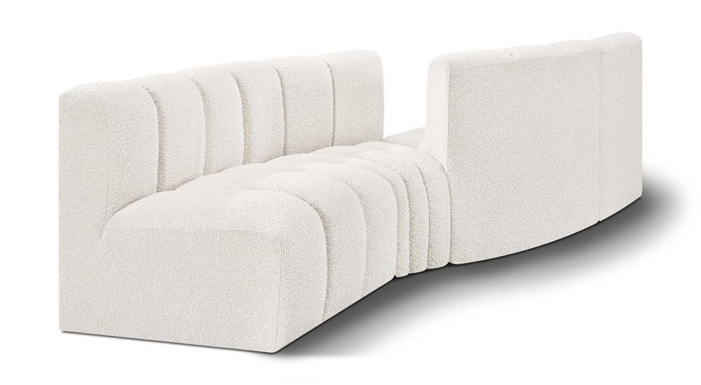 Meridian Furniture - Arc Cream Boucle Fabric Modular Sofa - 4Pc - 102Cream-S4A veiw 1