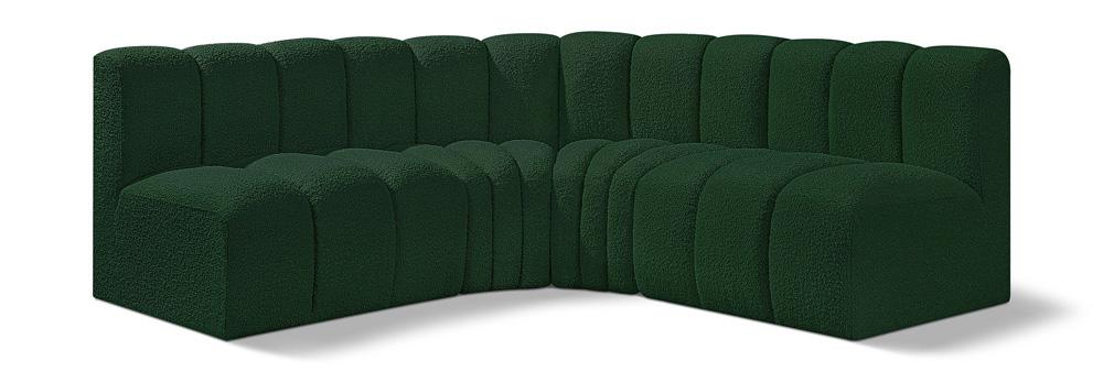 Meridian Furniture - Arc Green Boucle Fabric Modular Sofa - 4Pc - 102Green-S4B veiw 1
