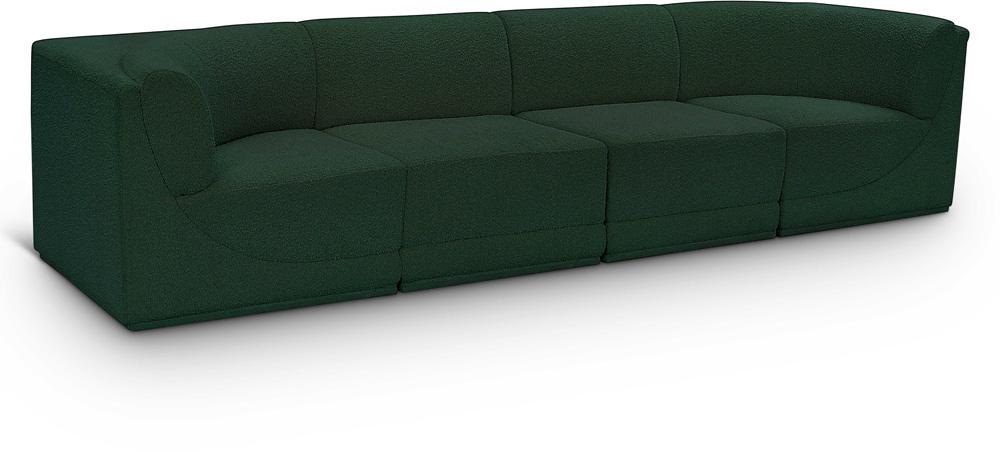 Meridian Furniture - Ollie Green Boucle Fabric Modular Sofa - 4Pc - 118Green-S128 veiw 1