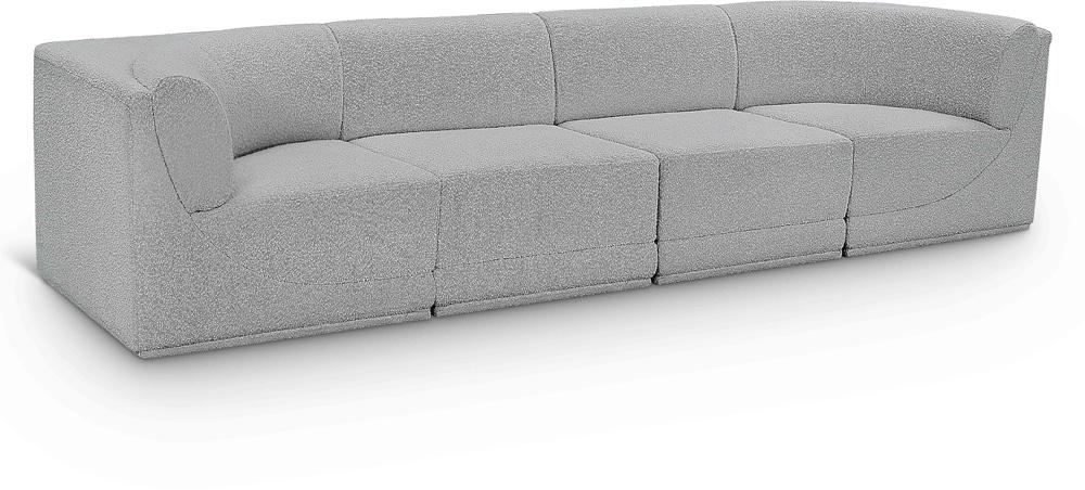 Meridian Furniture - Ollie Grey Boucle Fabric Modular Sofa - 4Pc - 118Grey-S128 veiw 1
