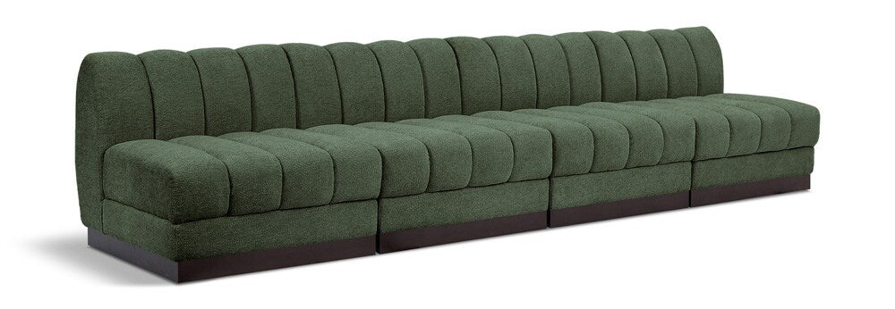 Meridian Furniture - Quinn Green Chenille Fabric Modular Sofa - 4Pc - 124Green-S128 veiw 1
