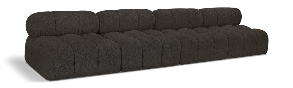 Meridian Furniture - Ames Brown Boucle Fabric Modular Sofa - 4Pc - 611Brown-S136B veiw 1