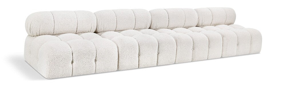 Meridian Furniture - Ames Cream Boucle Fabric Modular Sofa - 4Pc - 611Cream-S136B veiw 1