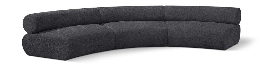 Meridian Furniture - Bale Grey Chenille Fabric Modular Sofa - 3Pc - 114Grey-S3A veiw 1