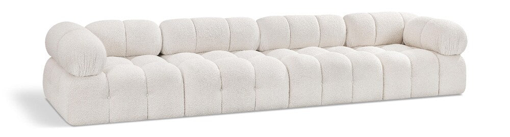 Meridian Furniture - Ames Cream Boucle Fabric Modular Sofa - 4Pc - 611Cream-S136A veiw 1