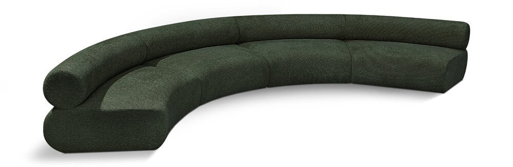 Meridian Furniture - Bale Green Chenille Fabric Modular Sofa - 4Pc - 114Green-S4A veiw 1