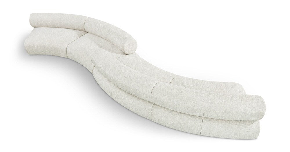 Meridian Furniture - Bale Cream Chenille Fabric Modular Sofa - 4Pc - 114Cream-S4B veiw 1