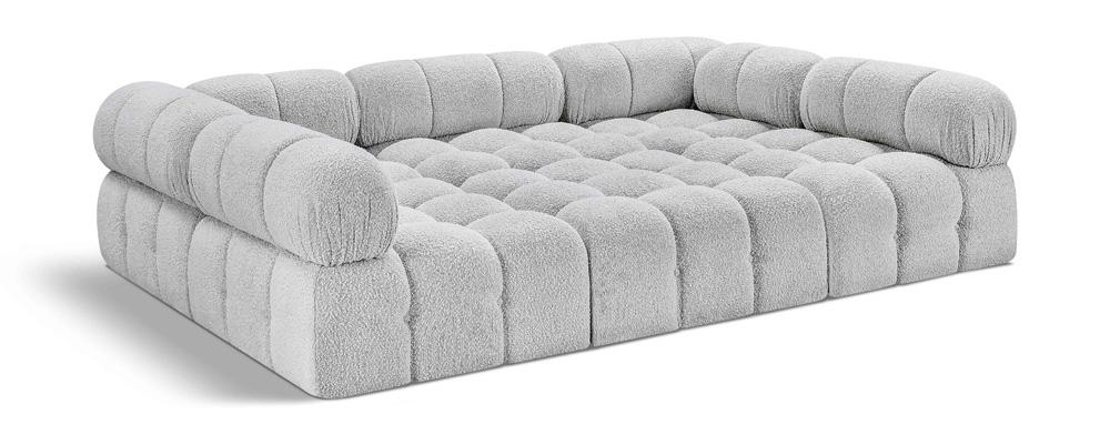 Meridian Furniture - Ames Grey Boucle Fabric Modular Sectional - 6Pc - 611Grey-Sec6C veiw 1