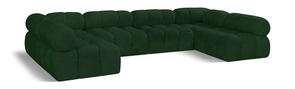 Meridian Furniture - Ames Green Boucle Fabric Modular Sectional - 6Pc - 611Green-Sec6B veiw 1