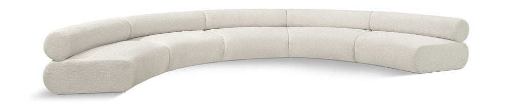 Meridian Furniture - Bale Cream Chenille Fabric Modular Sofa - 5Pc - 114Cream-S5A veiw 1