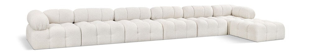 Meridian Furniture - Ames Cream Boucle Fabric Modular Sectional - 7Pc - 611Cream-Sec7D veiw 1
