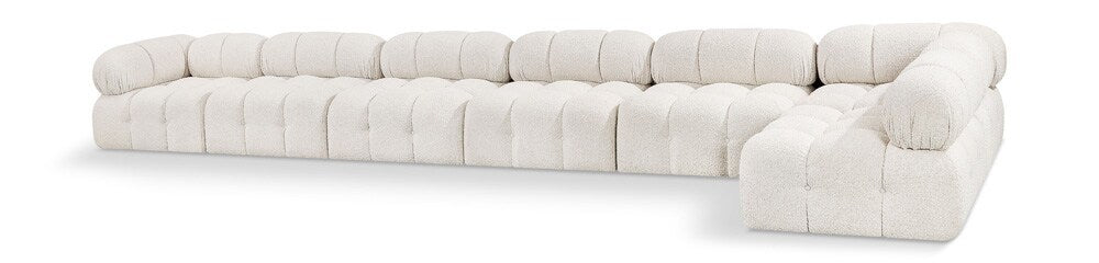 Meridian Furniture - Ames Cream Boucle Fabric Modular Sectional - 7Pc - 611Cream-Sec7C veiw 1