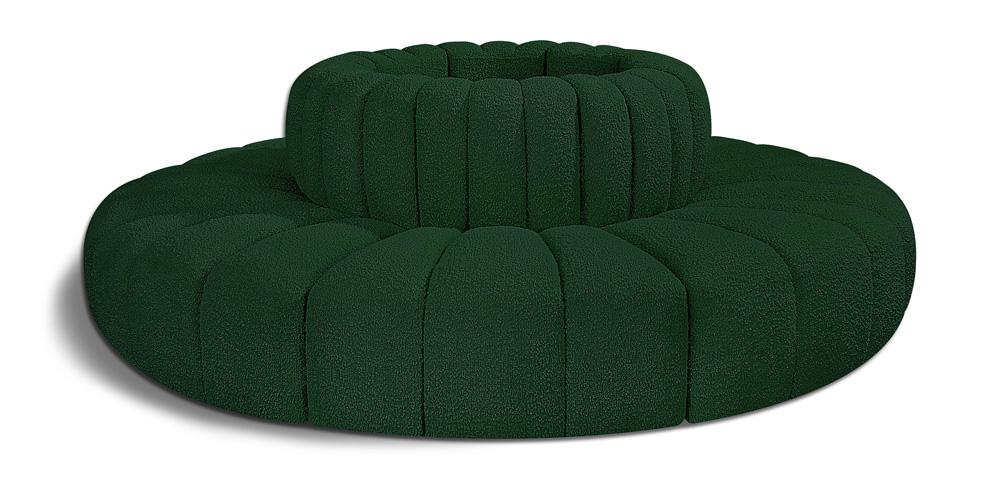 Meridian Furniture - Arc Green Boucle Fabric Modular Sofa - 8Pc - 102Green-S8D veiw 1