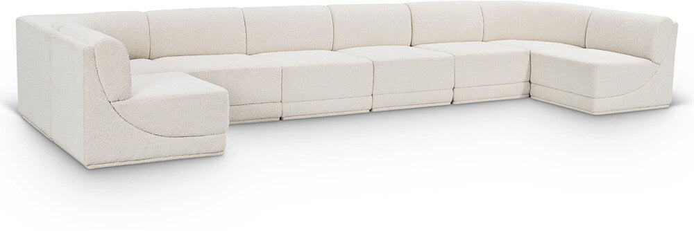 Meridian Furniture - Ollie Cream Boucle Fabric Modular Sectional - 8Pc - 118Cream-Sec8B veiw 1