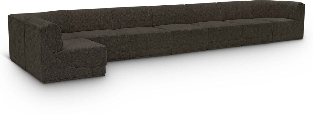 Meridian Furniture - Ollie Brown Boucle Fabric Modular Sectional - 8Pc - 118Brown-Sec8C veiw 1