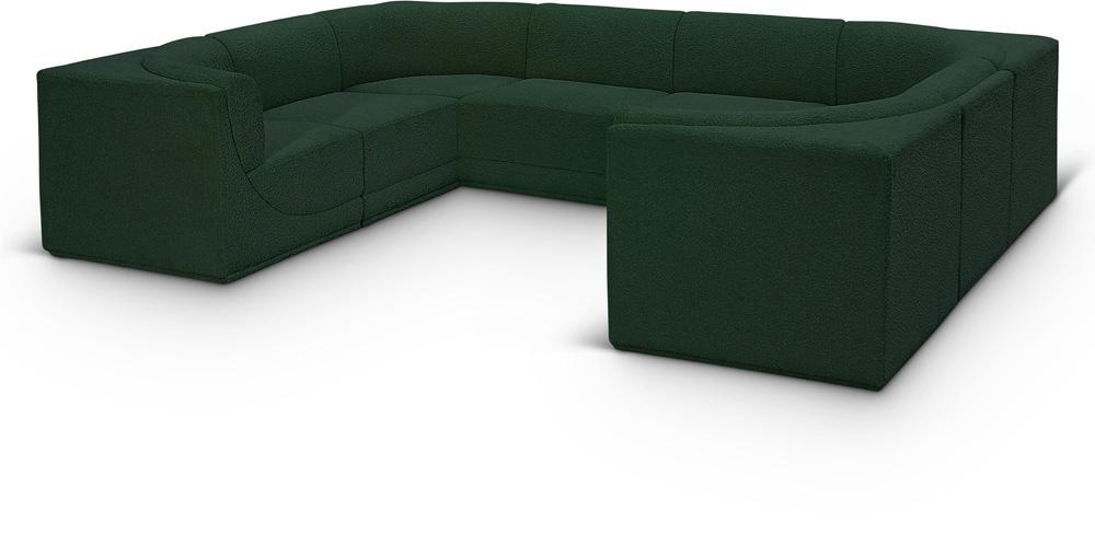 Meridian Furniture - Ollie Green Boucle Fabric Modular Sectional - 8Pc - 118Green-Sec8A veiw 1