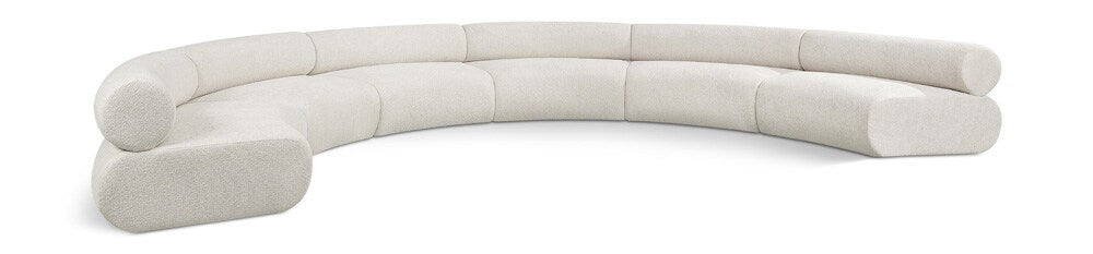 Meridian Furniture - Bale Cream Chenille Fabric Modular Sofa - 6Pc - 114Cream-S6A veiw 1