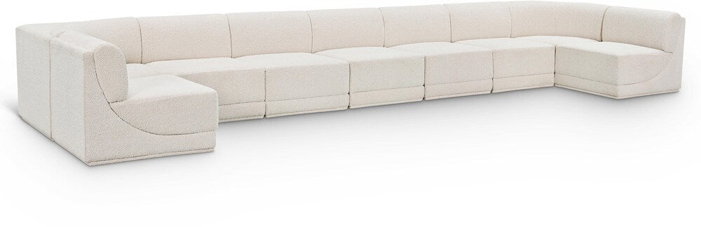 Meridian Furniture - Ollie Cream Boucle Fabric Modular Sectional - 9Pc - 118Cream-Sec9A veiw 1