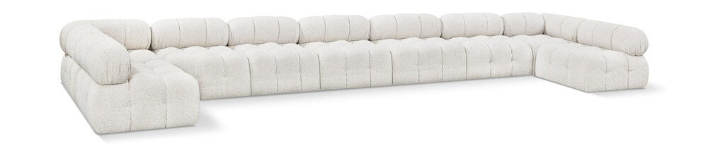 Meridian Furniture - Ames Cream Boucle Fabric Modular Sectional - 9Pc - 611Cream-Sec9A veiw 1