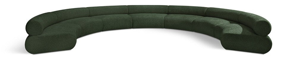 Meridian Furniture - Bale Green Chenille Fabric Modular Sofa - 7Pc - 114Green-S7A veiw 1