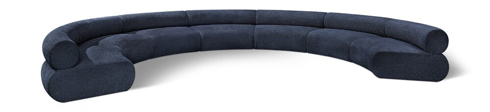 Meridian Furniture - Bale Navy Chenille Fabric Modular Sofa - 7Pc - 114Navy-S7A veiw 1