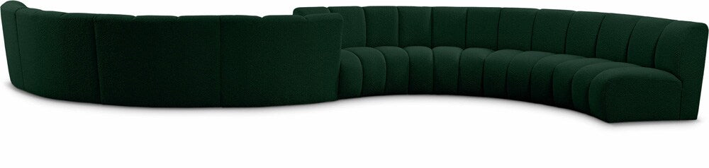 Meridian Furniture - Infinity Green Boucle Fabric 8pc. Modular Sectional - 643Green-S8PC veiw 1