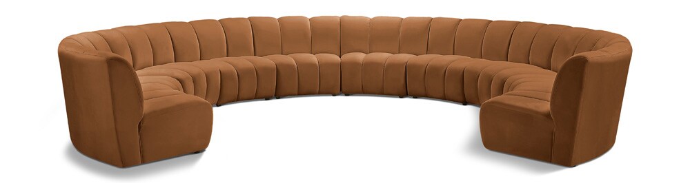 Meridian Furniture - Infinity Saddle Velvet 10pc. Modular Sectional - 638Saddle-10PC veiw 1