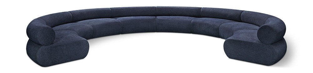 Meridian Furniture - Bale Navy Chenille Fabric Modular Sofa - 8Pc - 114Navy-S8A veiw 1
