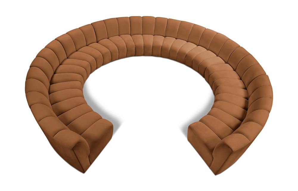 Meridian Furniture - Infinity Saddle Velvet 11pc. Modular Sectional - 638Saddle-11PC veiw 1
