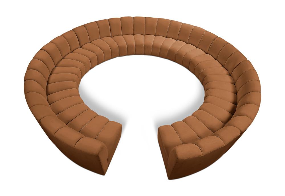 Meridian Furniture - Infinity Saddle Velvet 12pc. Modular Sectional - 638Saddle-12PC veiw 1