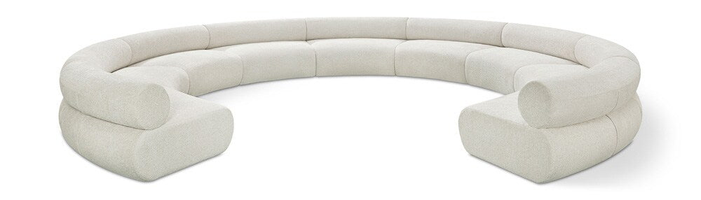 Meridian Furniture - Bale Cream Chenille Fabric Modular Sofa - 9Pc - 114Cream-S9A veiw 1